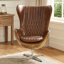Knightsbridge Vintage Leather Egg Chair