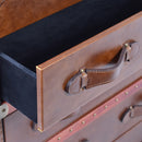 Lancaster Vintage Leather Chest of Drawers-Dovetailed &amp; Doublestitched