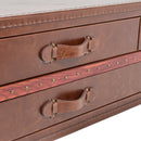 Lancaster Vintage Leather Coffee Table-Dovetailed &amp; Doublestitched