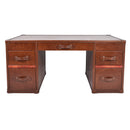 Lancaster Vintage Leather Trunk Desk-Dovetailed &amp; Doublestitched