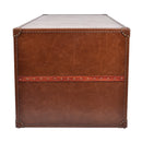 Lancaster Vintage Leather Trunk Desk-Dovetailed &amp; Doublestitched
