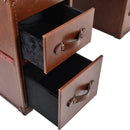 Lancaster Vintage Leather Trunk Desk-Dovetailed &amp; Doublestitched