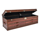 Lancaster Vintage Leather Trunk Entertainment Unit-Dovetailed &amp; Doublestitched