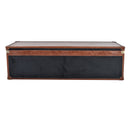 Lancaster Vintage Leather Trunk Entertainment Unit-Dovetailed &amp; Doublestitched