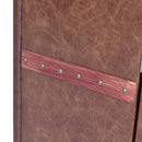 Lancaster Vintage Leather Trunk Wine Cabinet-Dovetailed &amp; Doublestitched