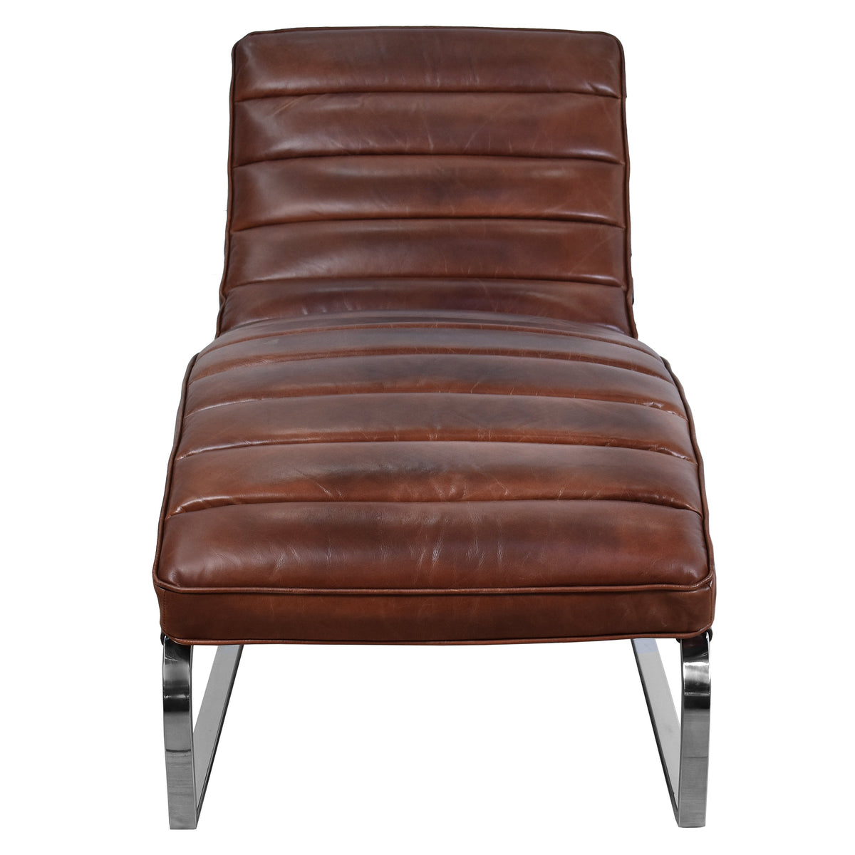 Leon Vintage Leather Chaise