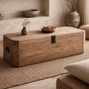 Levi Old Elm Storage Trunk Large-Dovetailed &amp; Doublestitched