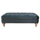 Libera Green Velvet Chesterfield Coffee Table-Dovetailed &amp; Doublestitched