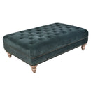 Libera Green Velvet Chesterfield Coffee Table-Dovetailed &amp; Doublestitched
