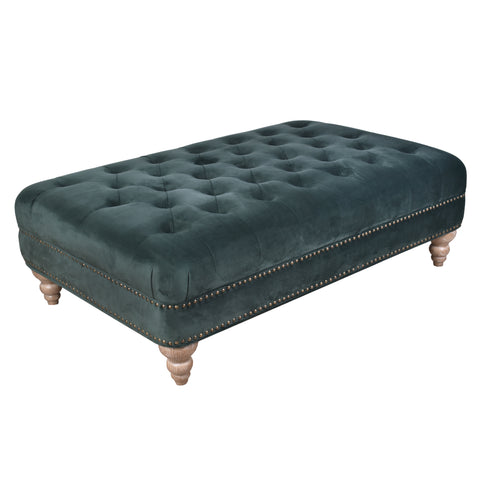 Libera Green Velvet Chesterfield Coffee Table