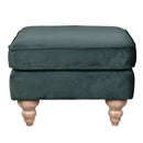 Libera Green Velvet Ottoman-Dovetailed &amp; Doublestitched