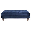 Libera Navy Blue Velvet Chesterfield Coffee Table-Dovetailed &amp; Doublestitched