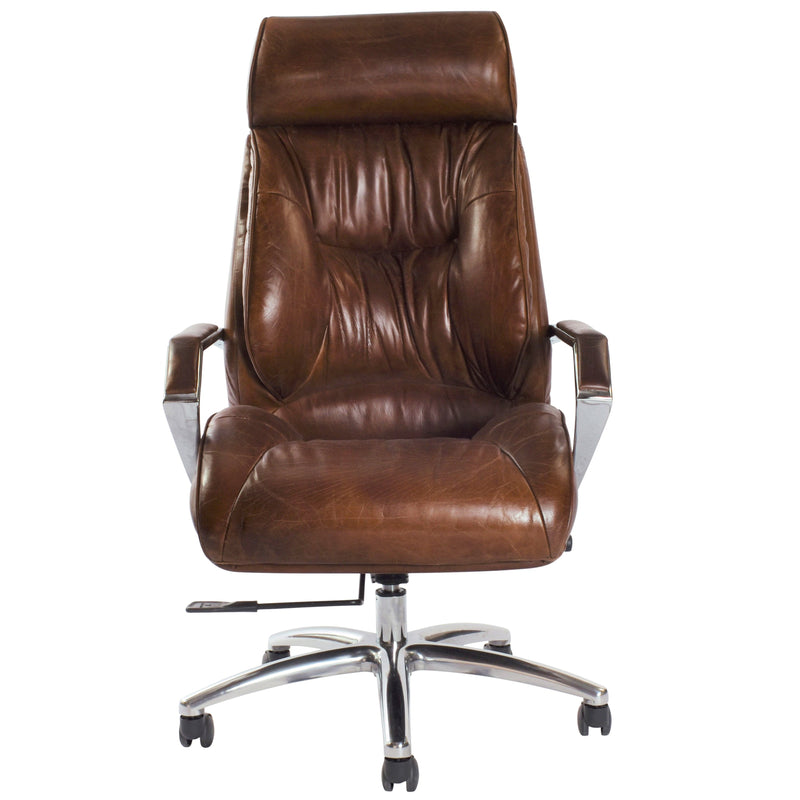 Lincoln Vintage Leather Office Chair-Dovetailed &amp; Doublestitched