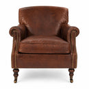Logan Vintage Leather Armchair-Dovetailed &amp; Doublestitched