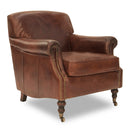 Logan Vintage Leather Armchair-Dovetailed &amp; Doublestitched