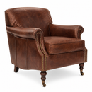 Logan Vintage Leather Armchair-Dovetailed &amp; Doublestitched