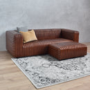 London Vintage Leather 3 Seater Sofa-Dovetailed &amp; Doublestitched
