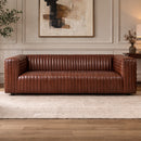London Vintage Leather 3 Seater Sofa-Dovetailed &amp; Doublestitched