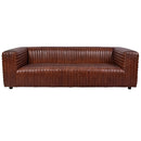 London Vintage Leather 3 Seater Sofa-Dovetailed &amp; Doublestitched