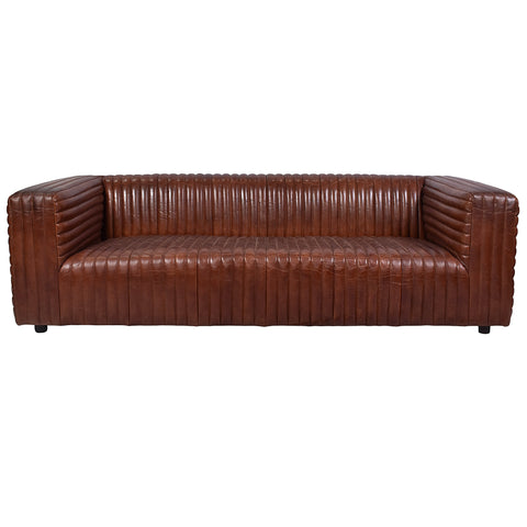 London Vintage Leather 3 Seater Sofa