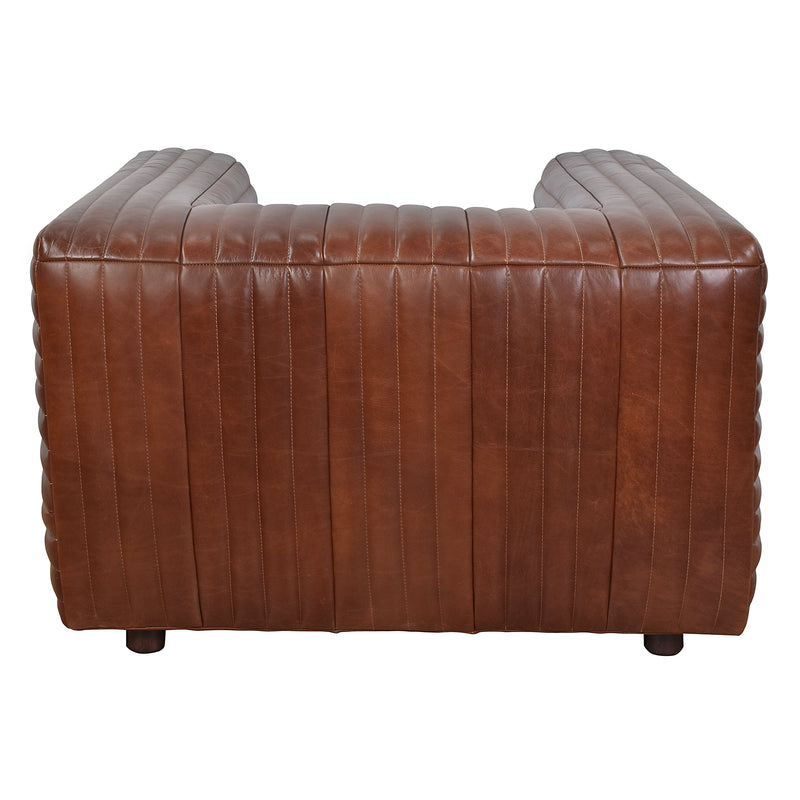 London Vintage Leather Armchair-Dovetailed &amp; Doublestitched
