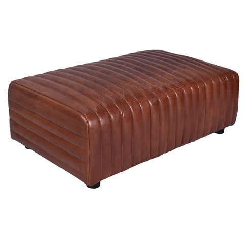 London Vintage Leather Bench