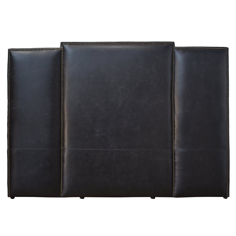 Luton Black Leather Bedhead-Dovetailed &amp; Doublestitched