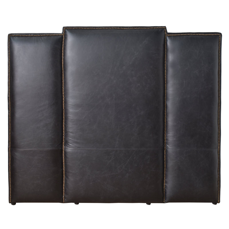 Luton Black Leather Bedhead-Dovetailed &amp; Doublestitched