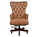Maddox Caramel Leather Desk Chair-Dovetailed &amp; Doublestitched