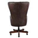 Maddox Dark Chocolate Leather Desk Chair-Dovetailed &amp; Doublestitched