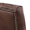 Maddox Dark Chocolate Leather Desk Chair-Dovetailed &amp; Doublestitched