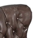 Maddox Dark Chocolate Leather Desk Chair-Dovetailed &amp; Doublestitched