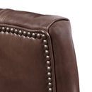 Maddox Dark Chocolate Leather Desk Chair-Dovetailed &amp; Doublestitched