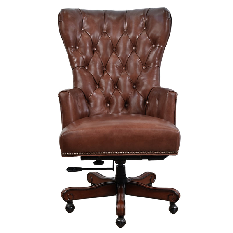 Maddox Leather Desk Chair-Dovetailed &amp; Doublestitched