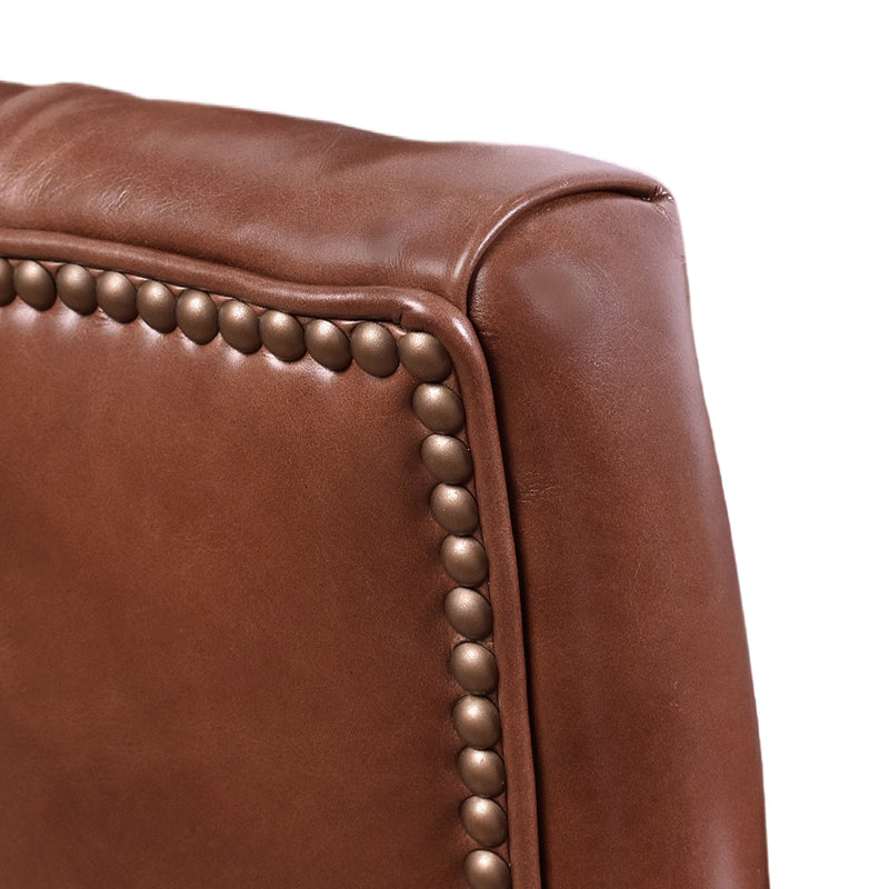 Maddox Leather Desk Chair-Dovetailed &amp; Doublestitched