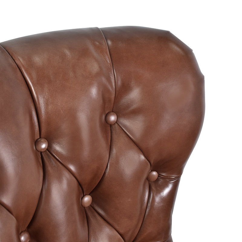 Maddox Leather Desk Chair-Dovetailed &amp; Doublestitched