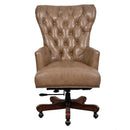 Maddox Nutmeg Brown Leather Desk Chair-Dovetailed &amp; Doublestitched
