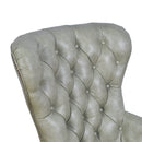 Maddox Sage Green Leather Desk Chair-Dovetailed &amp; Doublestitched