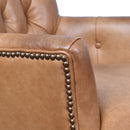 Maddox Tan Leather Desk Chair-Dovetailed &amp; Doublestitched