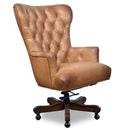 Maddox Tan Leather Desk Chair-Dovetailed &amp; Doublestitched