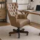 Maddox Nutmeg Brown Leather Desk Chair