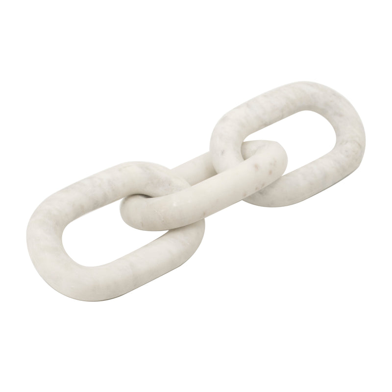 Marble Chain White-Dovetailed &amp; Doublestitched