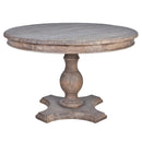 Martina 1.2m Reclaimed Timber Round Dining Table-Dovetailed &amp; Doublestitched