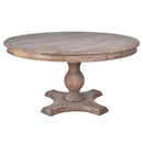 Martina 1.5m Reclaimed Timber Round Dining Table-Dovetailed &amp; Doublestitched