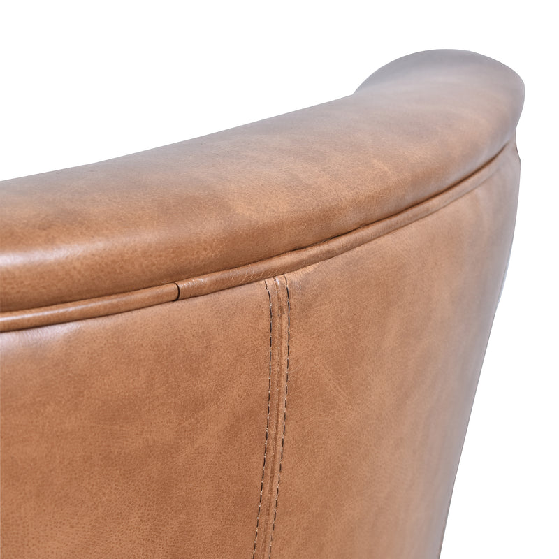 Mateo Professor Leather Swivel Chair-Dovetailed &amp; Doublestitched