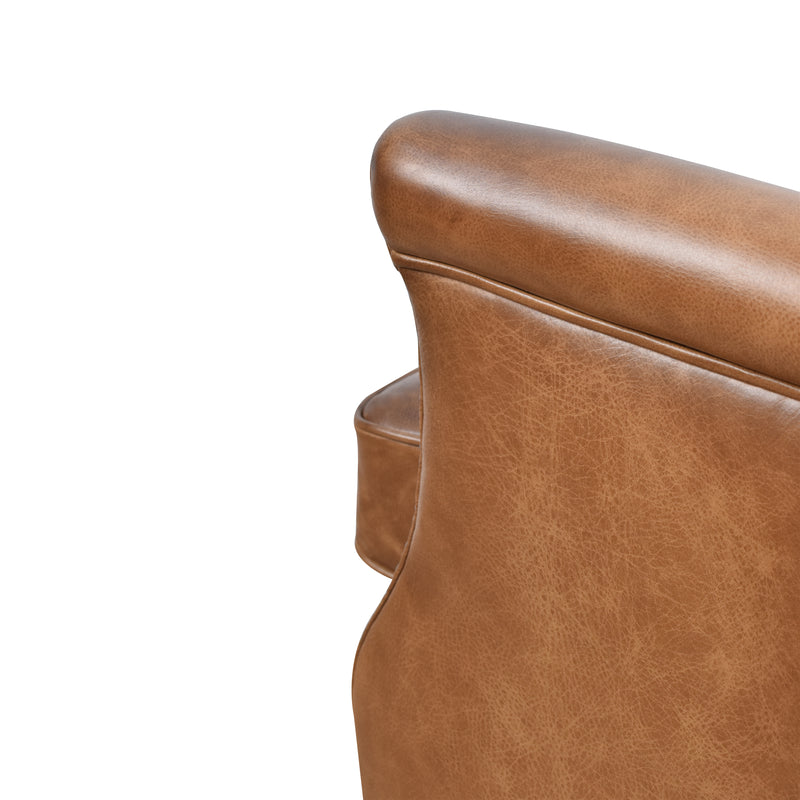 Mateo Professor Leather Swivel Chair-Dovetailed &amp; Doublestitched