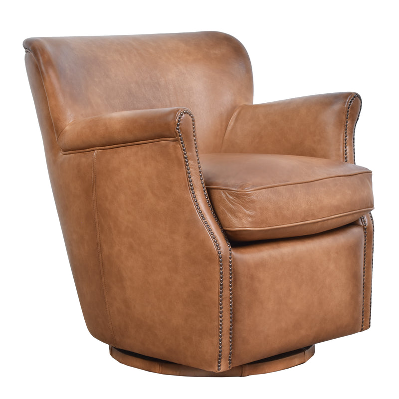 Mateo Professor Leather Swivel Chair-Dovetailed &amp; Doublestitched