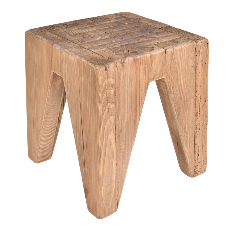 Maui Peg Stool in Natural-Dovetailed &amp; Doublestitched