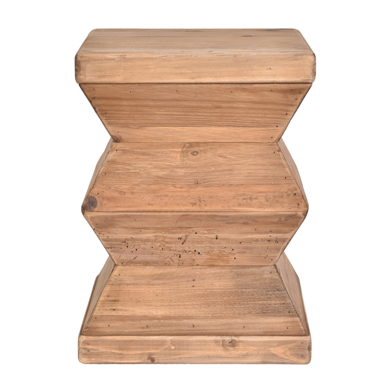 Maui Zig Zag Stool-Dovetailed &amp; Doublestitched