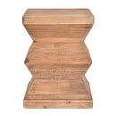 Maui Zig Zag Timber Stool-Dovetailed &amp; Doublestitched